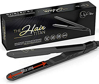 Best Nano Titanium Hair Straightener - Salon Professional Flat Iron EXTRA LONG 4.5 Inch Floating Plates for Instant CELEBRITY Styling - Temperature Control, High Heat, Ultra Light Weight & Extra Slim