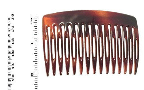 Parcelona French Nice N Simple 2 pièces en cellulose écaille de tortue 7 cm peignes à cheveux latéraux