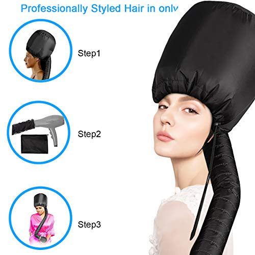 Jhua Bonnet Hood Hair Dryer Attachments Adjustable Hooded Hair Dryer for Hand Held Hair Dryer with Extended Hose Hood Hair Dryer Bonnet for Home, Hair Dryer Hood for Hair Styling, Deep Conditioning