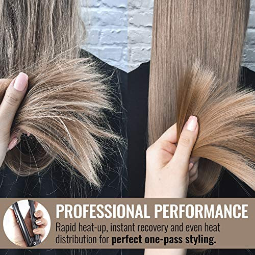 Fer plat professionnel TITANIUM XL par HAI - Plaques extra longues - Lisseur avec générateur ionique pour un coiffage plus rapide-1601029697