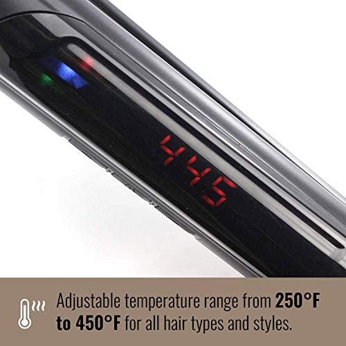 Fer plat professionnel TITANIUM XL par HAI - Plaques extra longues - Lisseur avec générateur ionique pour un coiffage plus rapide-1601029697