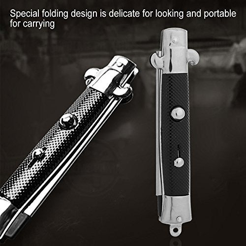 Hair Comb, Spring Pocket Oil Hair Comb Folding Looking Automatic Push Button Brush