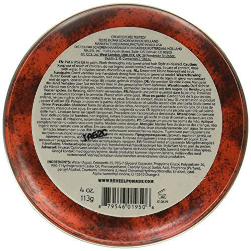 REUZEL INC Red Pomade, High Sheen, Water Soluble, 4 oz