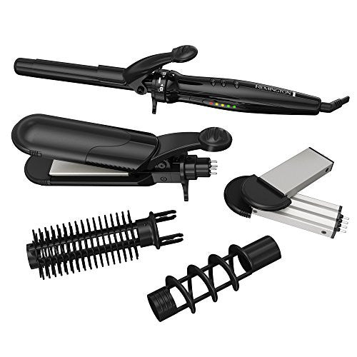 Remington S8670NA Multi-Styler avec 5 accessoires de coiffure interchangeables, boucler, sertir, lisser, style professionnel