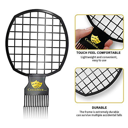 Magic Twist Hair Coils Comb Tool, Afro Pick Hair Curl Sponge Brush (Black)