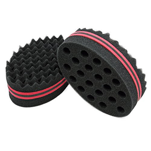 BEWAVE Big Holes Barber Hair Brush Sponge Dreads Locking Twist Afro Curl Coil Wave Hair Care Tool (10 Pcs)