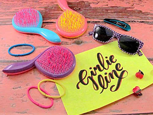 Michel Mercier Detangling Brush Girlie - Hairbrush for Kids - Specially Designed for Young Hands (Normal Hair)