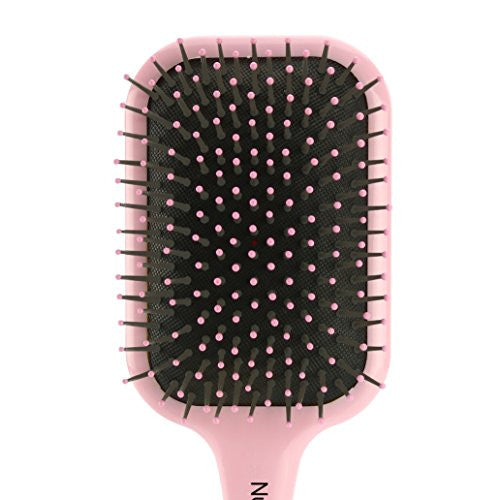 NuAngela Cushioned Paddle Hair Brush (Pink)