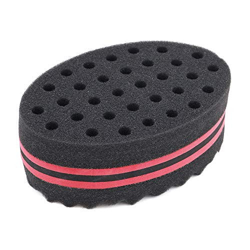 BEWAVE Hair Twist Black Ice Sponge For Afro Braid, Dreadlock Coils Curl Brushes(2 Pcs)