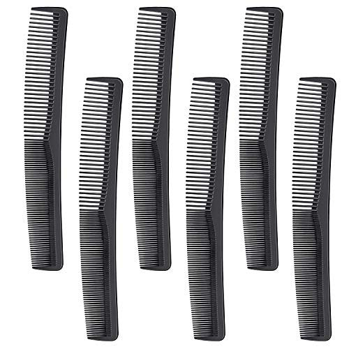 48 Pack Hair Comb Fine Cutting Comb Unbreakable Plastic Hairdressing Combs 6.9 Inch Carbon Fiber Barber Cutting Comb for Salon or Hotel Hair Care