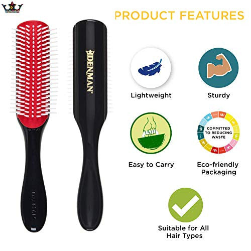 Denman brush 2024 straight hair