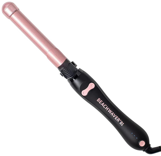 Fer à friser rotatif Beachwaver B1 en rose minuit | Baril de 1 pouce pour tous les types de cheveux | Fer à friser automatique | Baguette de curling facile à utiliser | Boucles et ondulations durables de qualité professionnelle | Double tension