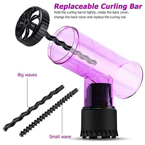 Hair Dryer Diffuser For Curly Hair,Geggur Magic Curler Hair Dryer Diffuser Wind Spin Curl Hair Roller T Shape Curler Maker Hair Dryer Curl Diffuser Salon Hairdressing Styling Tool