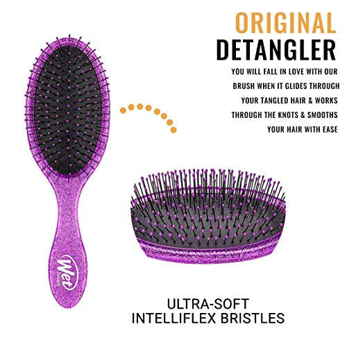 湿发梳 Rock N Roll Original 顺发梳（紫色闪粉）- 耐热刷毛