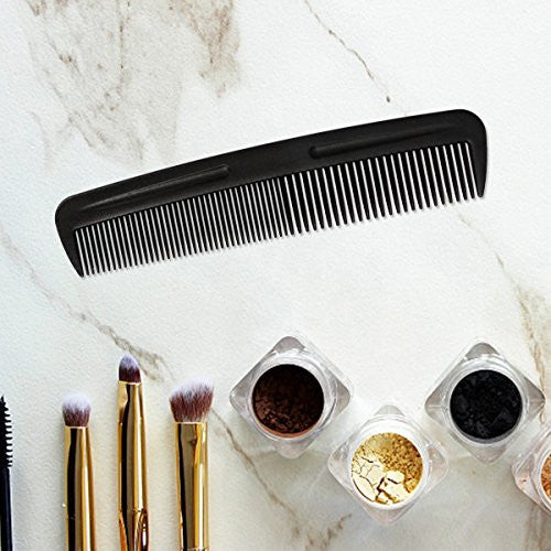 Cubaco 5 inch Hair Comb Pocket Size Comb Perfect for Travelling, Black (12 Pack)