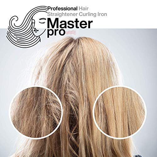 2 IN 1 MASTER IRON PRO-THE 2 GENERATION - Tourmaline Ceramic Twisted Flat Iron Hair Straightening and Curling Iron with LCD Digital Display and Auto Shut-Off