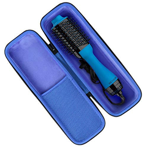 co2crea Hard Travel Case for Revlon One-Step Hair Dryer & Volumizer& Styler (Black Case + Inside Blue)