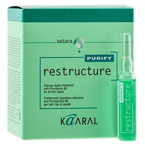 1BOX Kaaral Natura Purify Restructure Intense Repair Treatment - 0.35 x 12 Vial LDB-H001