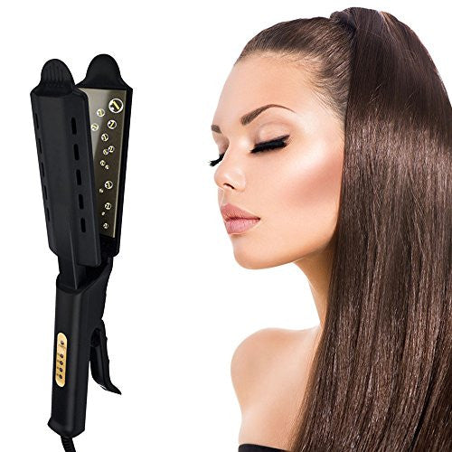 Hair Straightener,Hann Professional Electronic Hair Straightener Irons Portable Ceramic Flat Straightening Styling Tools(Black)