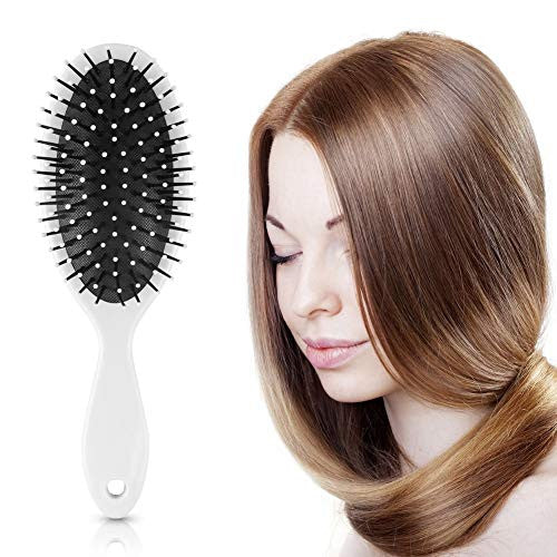 4PCS Marble Hair Brush with Cleaner, Paddle Brush for Detangling, Tangle Teezer, Straightening Hair and Blowdrying Perfect for Long Short Straight Curly Dry Wet Hair Brush