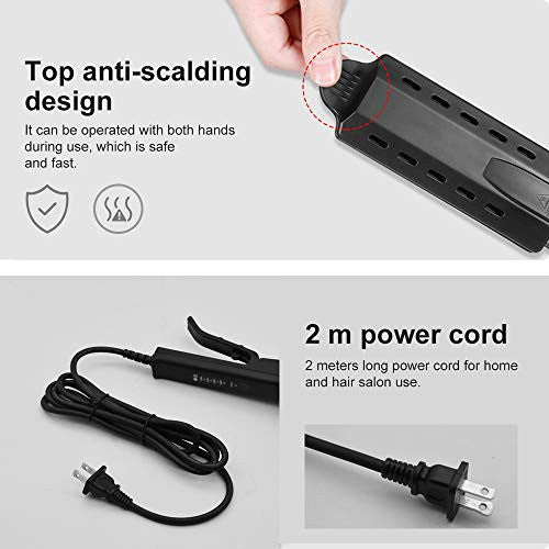 Hair Straightener Professional Glider Ceramic Tourmaline Ionic Flat Iron, Straightens & Curls with Four Adjustable Temperature,Hair Treatment Styling Tools,Wide Plate for All Hair Types,Frizz Free