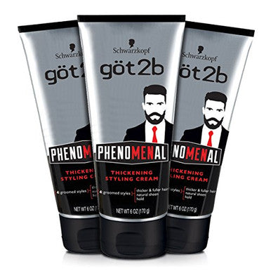 Got2b Phenomenal Thickening Hair Styling Cream, 6 Ounce, 3 Count