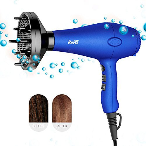 Professional Ionic Hair Dryer with Diffuser Concentrator Comb, 1875w Negative Ionic Blow Dryer with 2 Speeds 3 Heat