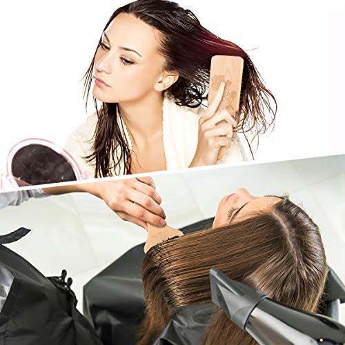 Brosse à cheveux - Brosse à cheveux pour femmes/hommes, cheveux épais, longs, bouclés, secs, mouillés ou abîmés, brosse à manche en bois naturel pour ajouter de la brillance et améliorer la texture des cheveux