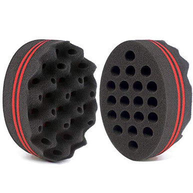 HALLO – brosse à cheveux de barbier à gros trous, éponge pour dreadlocks, torsion de verrouillage, boucles Afro, outil de soins capillaires ondulés (1 paquet)