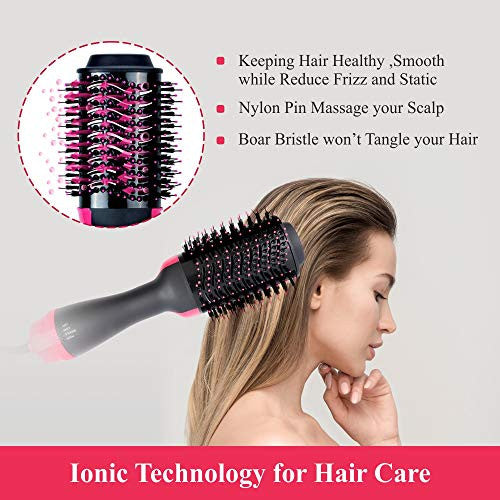 Vech Hair Dryer Brush and Hot Air Brush Air Hair Brush 4 in 1 Electric One Step Hair Dryer Volumizer with Negative Ion Curling Dryer Brush Style