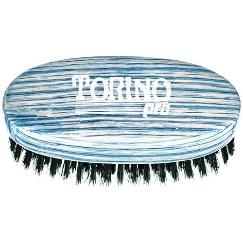 Brosses Torino Pro Wave par Brush King #33 - Brosse à paume ovale moyennement dure - Idéale pour le loup - Pour 360 vagues