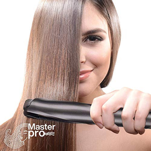 2 IN 1 MASTER IRON PRO-THE 2 GENERATION - Tourmaline Ceramic Twisted Flat Iron Hair Straightening and Curling Iron with LCD Digital Display and Auto Shut-Off