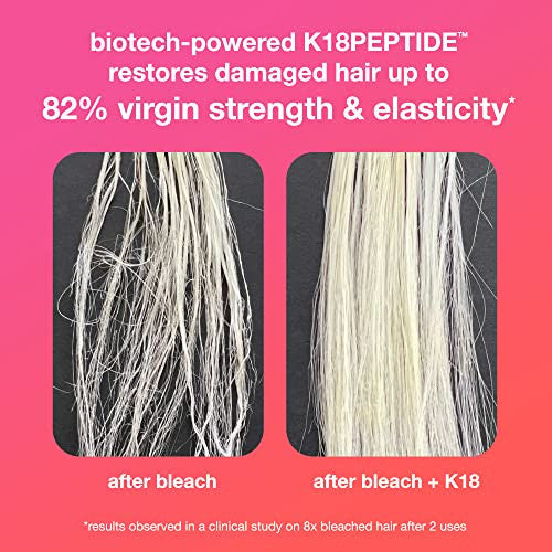 K18 Leave-In Repair Hair Mask, 4-Minute Speed Treatment, Renews Hair Damage From Color, Chemical Services Heat (1 of each 50ml & 15ml)