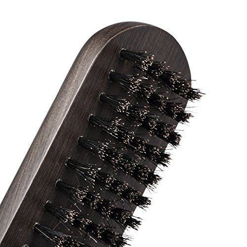 Anself Hair Straightening Comb Double Sided Brush Clamp Straightener Natural Fibres (02#)