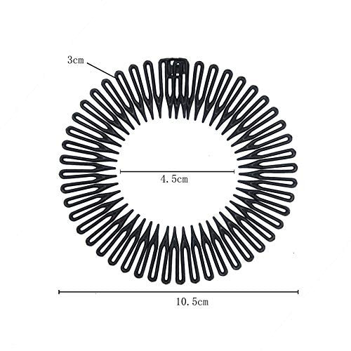6 pièces extensible flexible peignes à cheveux bandeau dent bandeau mode féminine cercle extensible peigne flexible dents bandeau pinces à cheveux cerceau