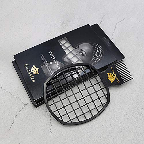 Magic Twist Hair Coils Comb Tool, Afro Pick Hair Curl Sponge Brush (Black)