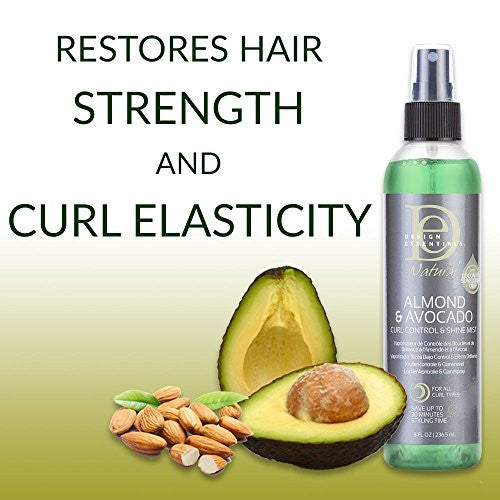 Design Essentials Almond Avocado Curl Control Spray, 8 Oz