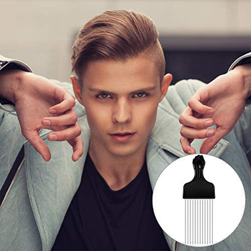 Peigne Afro large en métal, 4 pièces, peigne démêlant pour perruque tressée, peigne de coiffure pour femmes et hommes, outils de coiffure