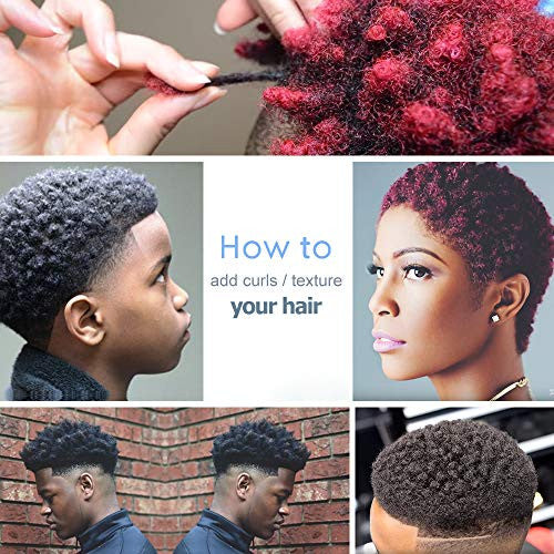 HALLO – brosse à cheveux de barbier à gros trous, éponge pour dreadlocks, torsion de verrouillage, boucles Afro, outil de soins capillaires ondulés (1 paquet)