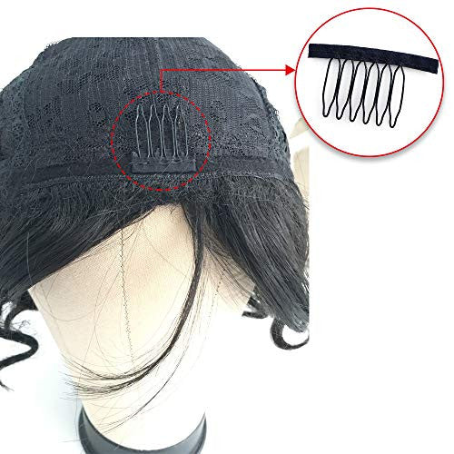 Lihui 30 Pcs Hair T Pins Wig T-Pins For Holding Wigs And 6 Pcs Black Wig Combs Wig Clips For Lace Wig Cap(30 Pcs T Pins And 6 Pcs Wig Clips)