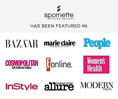 Spornette Double Stranded XL Nylon Round Brush 2 Inch (#962-XL) for Straightening, Smoothing, Relaxing, De-Frizzing, Detangling, Styling and Volumizing Smooth, Wavy, Curly, Medium and Long Hair Types