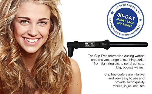 Kor Clip-Free 19MM Tourmaline Ceramic Curling Wand