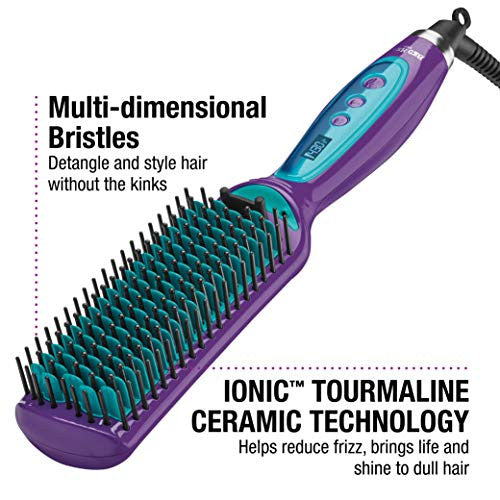 Bed Head Ionic + Tourmaline Straightener Brush with Smart Heat Memory System