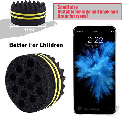 ORIY Small and Big Holes Waves Hair Sponge Magic Twist Natural Hair Curl Barber Sponge For Afro Boys and Girls Women Hair Texture Coiler Dread Brush Sponge