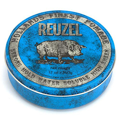 REUZEL Blue Pomade, Strong Hold, Water Soluble, 12 oz.