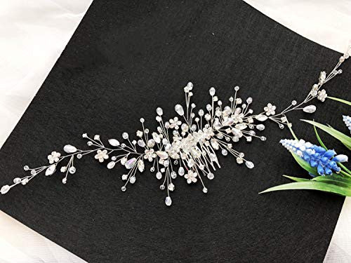 Denifery Crystal Bridal Hair Piece Bridal Hair Accessories Bridal