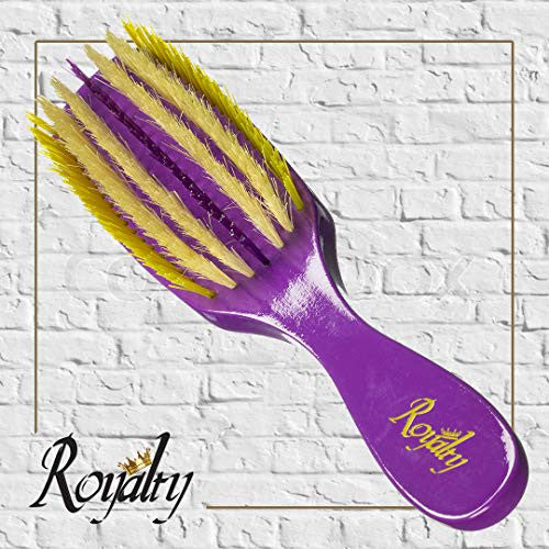 Royalty By Brush King Wave Brush #720-7 row Medium firm- Great 360 wave brush - From the maker of Torino Pro