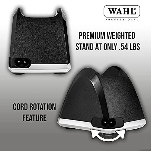 Wahl Professional - Premium Weighted Charging Stand #3801 - Compatible with  All Wahl, Sterling, and 5-Star Cord/Cordless Clippers - Has Cord Rotation  