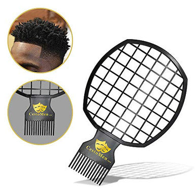 Magic Twist Hair Coils Comb Tool, Afro Pick Hair Curl Sponge Brush (Black)