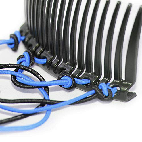 Peigne à cheveux élastique magique original pour cheveux fins et fins – Relevez vos cheveux en quelques secondes sans dommages, plis ou douleur – Chignon, queue de cheval, torsion française, chignon par HairZing (turquoise et noir)